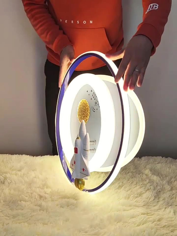 Kids Ceiling Light - Astronaut Princess Spaceship LED Night Lamp