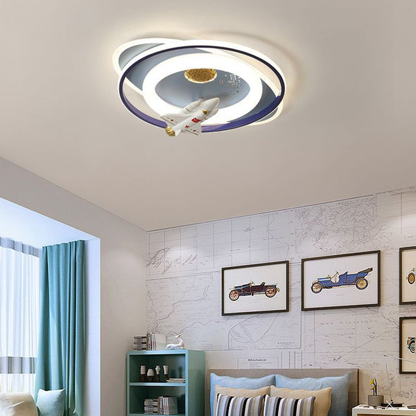 Kids Ceiling Light - Astronaut Princess Spaceship LED Night Lamp