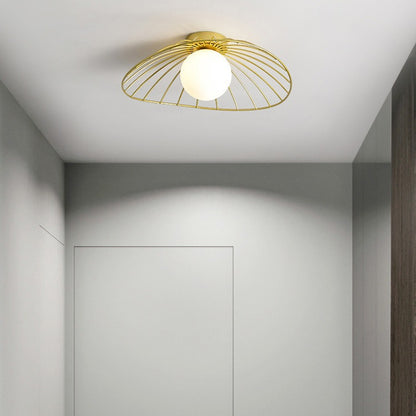 Nordic Balcony Lamp, Straw Hat, Ceiling Lamp, Modern Simple Indoor Cloakroom, Light Luxury Entrance Hall, Corridor Aisle