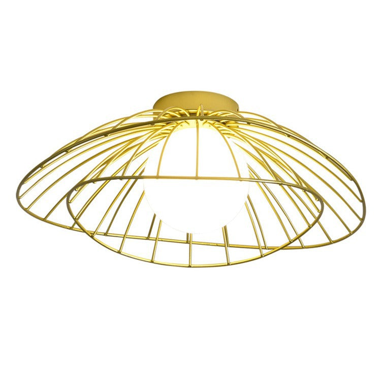 Nordic Balcony Lamp, Straw Hat, Ceiling Lamp, Modern Simple Indoor Cloakroom, Light Luxury Entrance Hall, Corridor Aisle